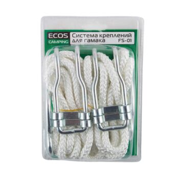 Крепление для гамака FS-01 (2 веревки, 2 крючка, 2 стопора) ECOS