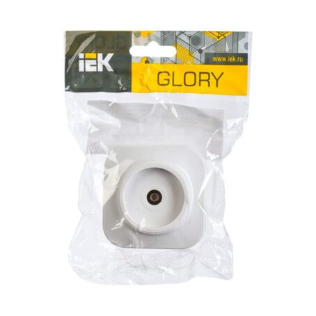 Розетка телев. открыт.уст."GLORY"  РТВ20ХБ, белый IEK 237483 — изображение 2