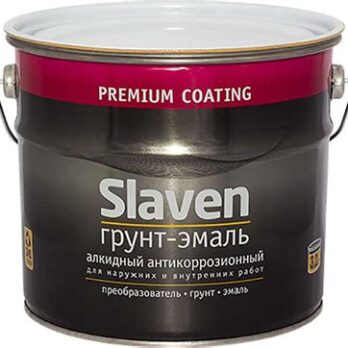 Грунт -эмаль "Slaven" быстро сохн.антикор вишневый 3,2кг 10484
