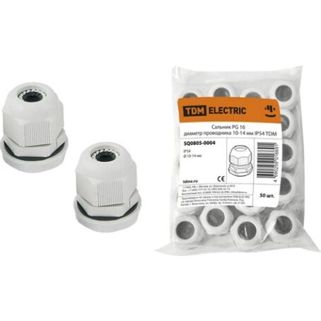 Сальник PG 16, D проводника  10-14мм IP54 TDM 805-0004