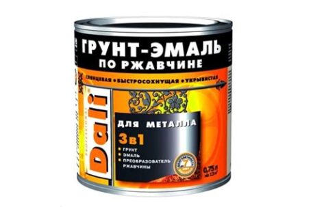 Грунт-эмаль по ржавчине "DALI" 3 в 1 БАЗА С 1,8л Рогнеда 270374