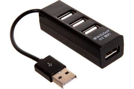 Разветвитель USB на 4 порта, черный 18-4103