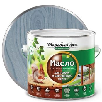 Масло для террас ЛАКРА СЕРО-ГОЛУБОЕ 1,8л "Здоровый дом" 824