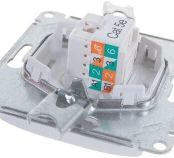 Механизм розетки 1-кл. СП GLOSSA RJ45 бел. SchE GSL000181K 275166