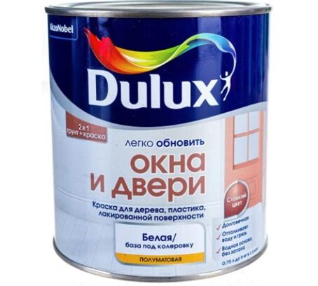 Краска DULUX Окна и двери  База BW  0,75л 67927