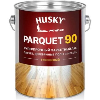 Лак паркетный суперпрочный глянцевый 2,7л HUSKY PARQUET 90 30151 Dekart