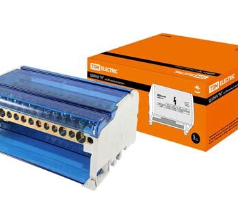 Шина N нулевая  на DIN-рейку в корпусе 4х11групп TDM 08010010