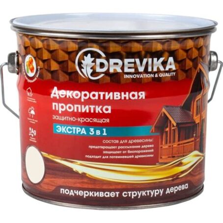 Пропитка декор."ЭКСТРА" 3в1 ОРЕХ 3л "DREVIKA" 255352
