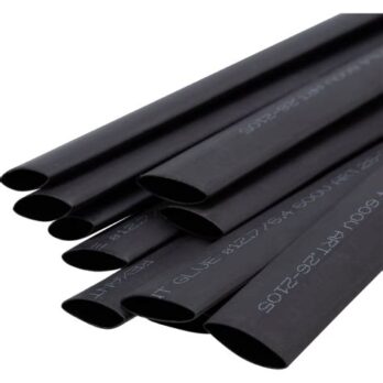 Трубки термоусадочные клеевые 12,7/6,35мм 1м  черная REXANT 26-2105