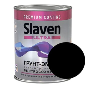 Грунт -эмаль Slaven ULTRA быстро сохн. черный 1,2кг RAL9005