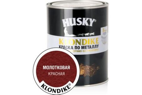 Краска по металлу с молотк.эффектом алюминий 0,9л HUSKY-KLONDIKE 25617 DEKART