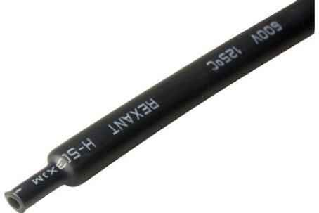 Термоусадка 12,0/4,0 мм 1м черная клеевая REXANT 21-2008