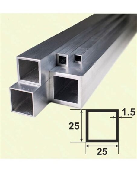 Труба ал. квадратная 25*25*1,5 ТКв  04.2000.500