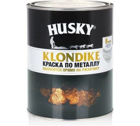 Краска по металлу с молотк.эффектом темная бронза 0,9л HUSKY-KLONDIKE 26192 DEKART