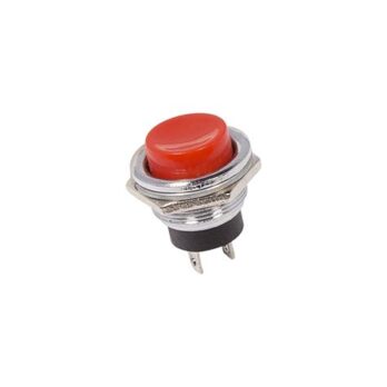 Выключатель кнопка металл. 220V2A(2c) ON-OFF 16,2 красная (RWD-306) 363351