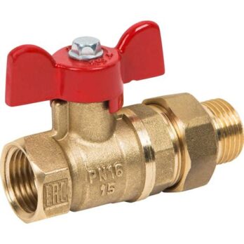 Кран шаровый со сгоном 1/2"бабочка   1171