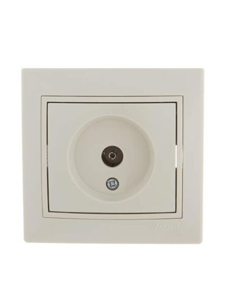 Розетка TV СП Мира проходн. крем/крем 701-0303-129