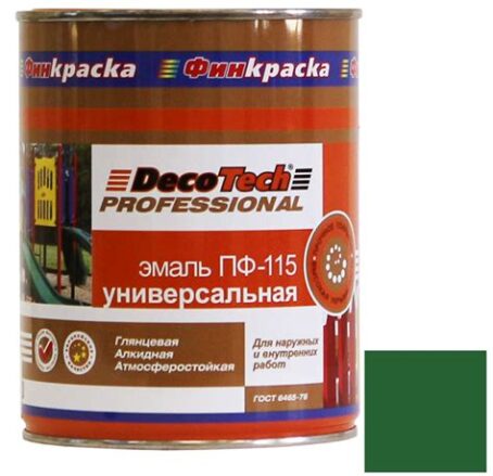Краска резиновая эластичная  зеленый RAL 6002 0,9л ЭКСПЕРТ 29831 dekart