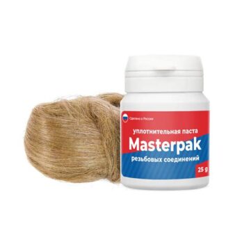 Комплект паста уплотн. (вода.пар,25г) Masterpak+лён 159659