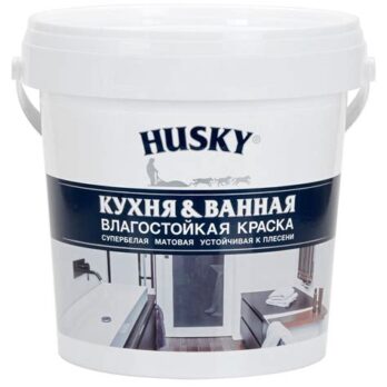 Краска д/кухонь и ванных комнат 0,9л HUSKY 26203 DEKART