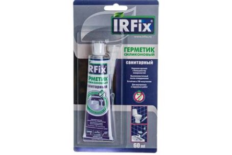 Герметик IRFix тюбик силикон.санитарный прозрачный 60мл 20065