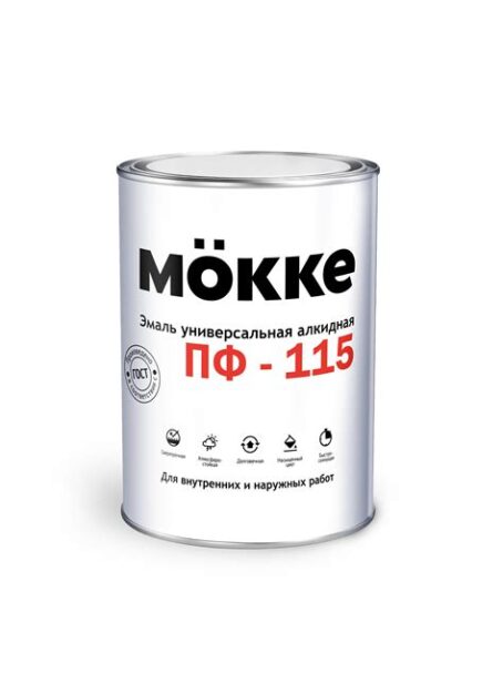 Эмаль алкидная ПФ-115 белый 0,8кг МОККЕ  03913