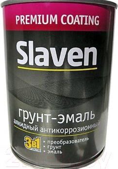 Грунт -эмаль "Slaven" быстро сохн.антикор хвойная зелень 3,2кг  10452