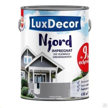 Краска антисептик для дерева LUXDECOR NJORD 2,5л. (Вулканический пляж) 17698