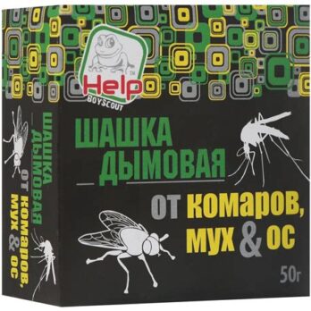 Шашка дымовая от комаров, ос, мух HELP 50г