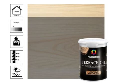 Масло для террас PROSTOCOLOR  ГРАФИТ  0,75л 101125