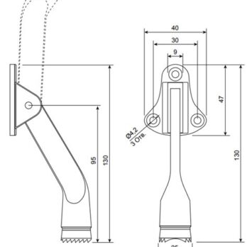Упор дверной Apecs DS-0007-BR 15389***
