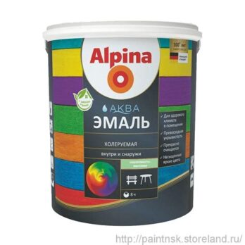 Эмаль ALPINA  AQUA акрил д/окон и дверей глянц 0,9л 21780 48467