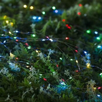 Гирлянда "Нить" 2,1м с насадками,"Огненные шары" 80LED, 1реж.солнечная батарея 6919917