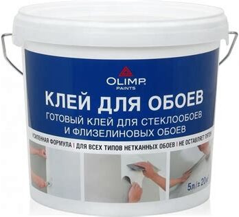 Клей д/стеклообоев -30С 5л OLIMP 27945 dekart