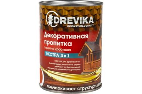 Пропитка декор."ЭКСТРА" 3в1 ПАЛИСАНДР 0,8л "DREVIKA" 255348