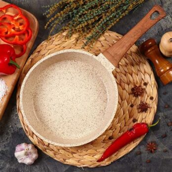 Сковорода 24см антипр.покрытие,бежевая Гурман ГМ2401ЭБИ 430982