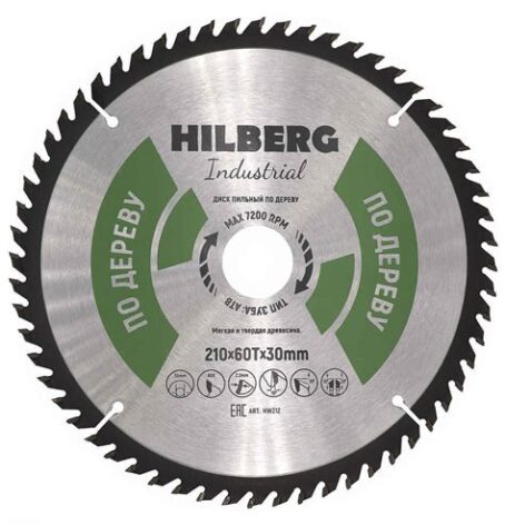 Диск пильный Hilberg Vezdehod 210*30*24T*7  HV212