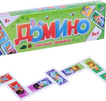 Игра ДОМИНО детское "Лесные зверята"1698586
