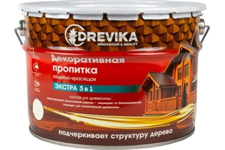 Пропитка декор."ЭКСТРА" 3в1 МАХАГОН 9л "DREVIKA" 255395