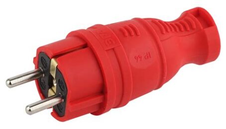 Вилка ERA V8 RED евро каучук 16A