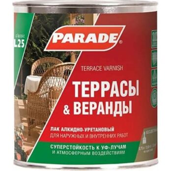 Лак террасы&веранды PARADE L25 Матовый 0.75л ЛАКРА 772