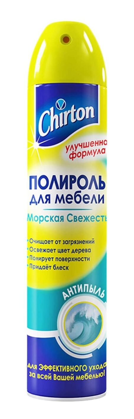 Полироль д/мебели Антипыль (в ассорт) 300мл Chirton 137759