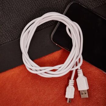 Кабель USB-A mini 1A 1,8м, ПВХ белый 18-1134