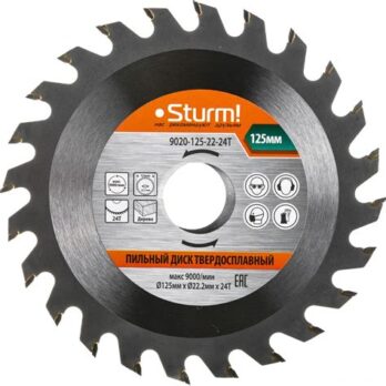 Диск пильный 125х22х24 зуб., STURM, 9020-125х22х24 85492