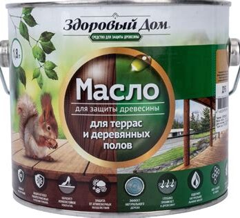 Масло для террас ЛАКРА ДУБ 1,8л "Здоровый дом" 816 7075