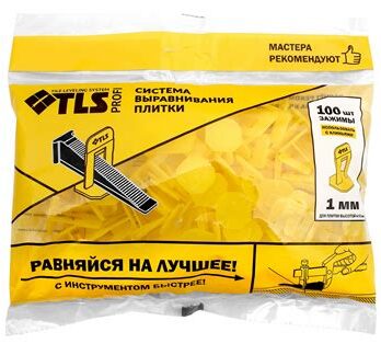 Система выравнивания плитки (зажим 3мм  100ш) "TLS-Profi" (TLS12019) 0792
