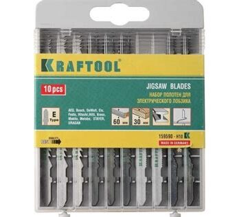 Набор полотен по дереву и металлу 10шт. EU-хвост KRAFTOOL 159590-10