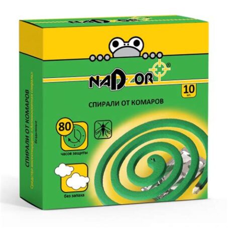 Спирали Nadzor от комаров 10 шт(зеленые) 26072 215867