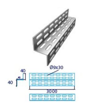 Держатель универ. настенный Z-образный 80х120х140х20 (черный) 14704