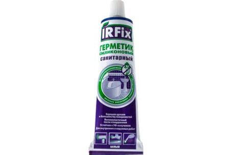 Герметик IRFix тюбик силикон.санитарный белый 60мл 20064